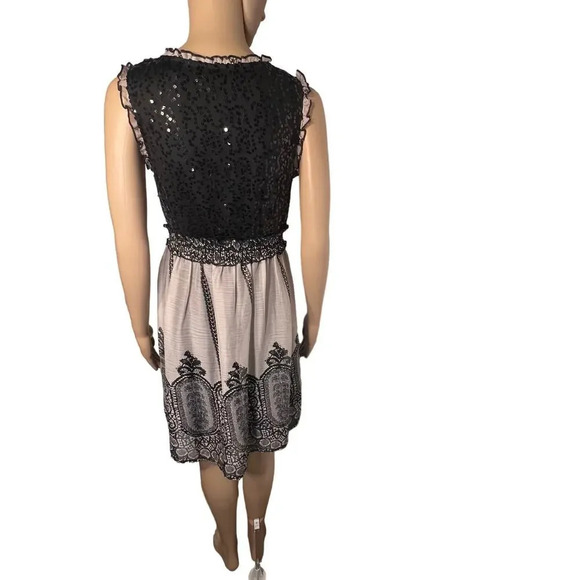 American Rag, S, sequent ruffle lace, smock-waist sleeveless lined mini dress￼ - Picture 3 of 10